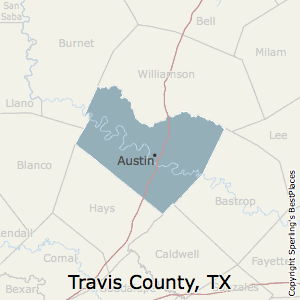 Travis County Texas Zip Code Map